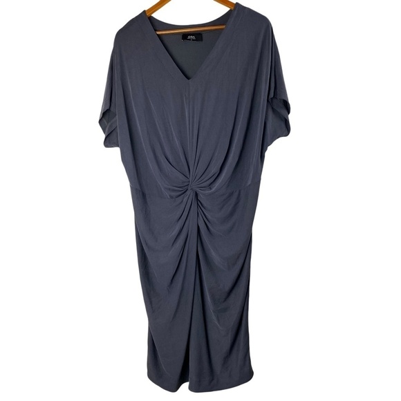 COA - Knotted Dress Modal Blend Lagenlook Below-Knee length in Gray Size 2 (M) - Picture 1 of 6